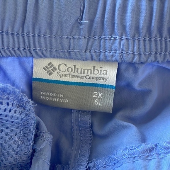 Columbia short woman’s sandy River plus blue outdoor pockets drawstring New 2X - Picture 3 of 11